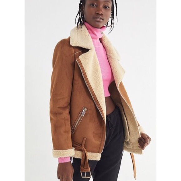 tan aviator jacket